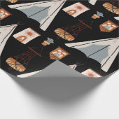 Black Fun Light House Wrapping Paper von Kindern Geschenkpapier (Ecke)