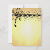 Black Funky Elegant Wirbel Hochzeit Vielen Dank Dankeskarte (Rückseite)