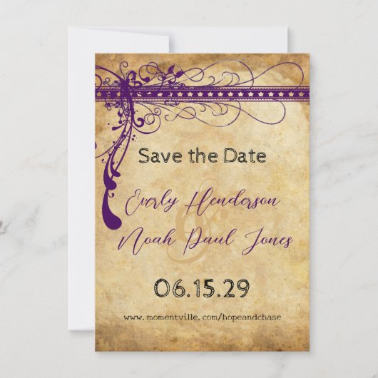 Black Funky Elegant Wirbel Hochzeitssache speicher Save The Date (Vorderseite)