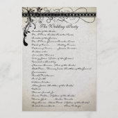 Black Funky Stines Lights Wirbel Hochzeitsprogramm Programm (Rückseite)