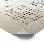 Black Funky Stone Lights & Wirbel Seekarte Poster (Ecke)