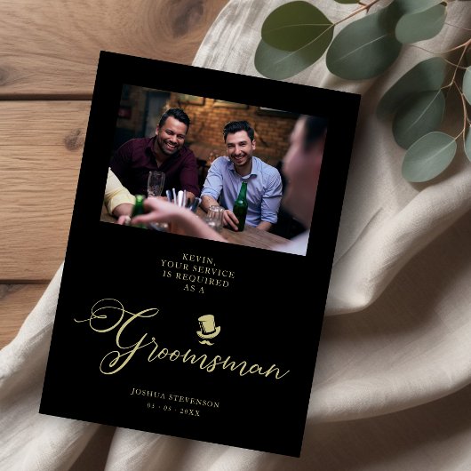 Black Funny Foto Vorschlag Hochzeit Trauzeuge