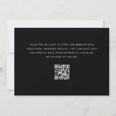 Black Funny Free Drinks Foto Qr Code Hochzeit Save The Date (Rückseite)