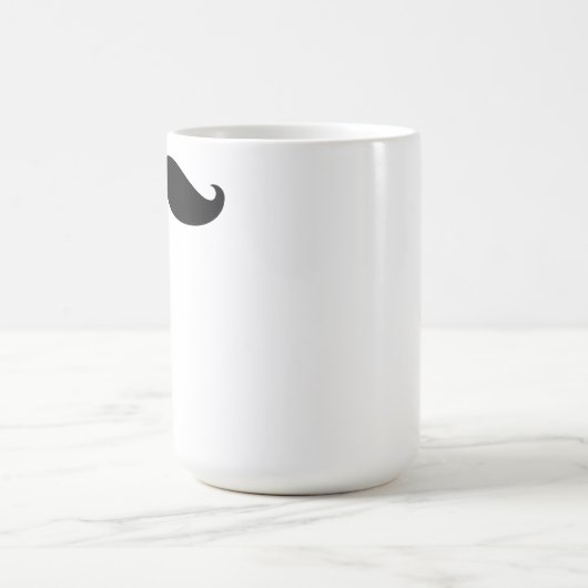 Black Funny Hipster Mustache Kaffeetasse (Mittel)