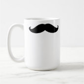 Black Funny Hipster Mustache Kaffeetasse (Links)