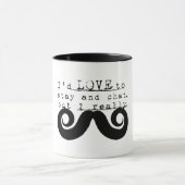 Black Funny Humor I Mustache Tasse (Zentrum)