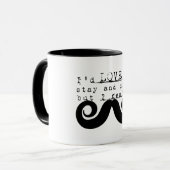 Black Funny Humor I Mustache Tasse (Vorderseite Links)