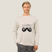 Black Funny Humor I Mustache Tri-Blend Shirt (Volle Vorderseite)