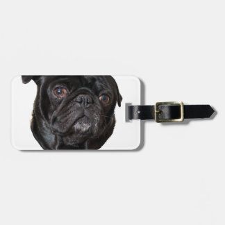 Black Funny Mops Gepäckanhänger