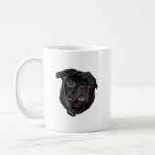 Black Funny Mops Kaffeetasse (Links)