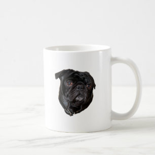 Black Funny Mops Kaffeetasse