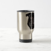 Black Funny Mops Reisebecher (Mittel)