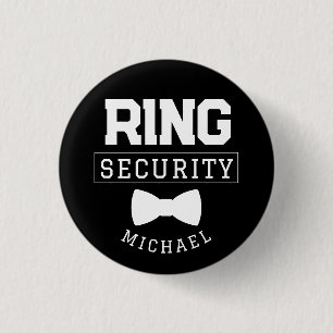 Black Funny Ring Security Gastgeschenk Hochzeit Ki Button