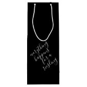 Black Funny Wine Pub Weinbeutel Geschenktüte Für Weinflaschen (Rückseite)