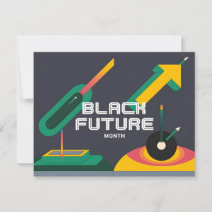 Black Future Month - Bold Geometric Progress Feiertagskarte