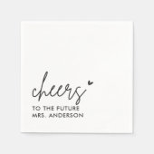 Black Future Mrs. Modern Brautparty Serviette (Vorderseite)