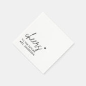 Black Future Mrs. Modern Brautparty Serviette (Ecke)