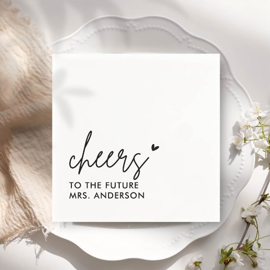 Black Future Mrs. Modern Brautparty Serviette