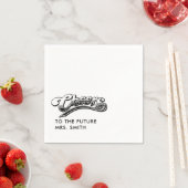 Black Future Mrs. Modern Brautparty Serviette (Beispiel)