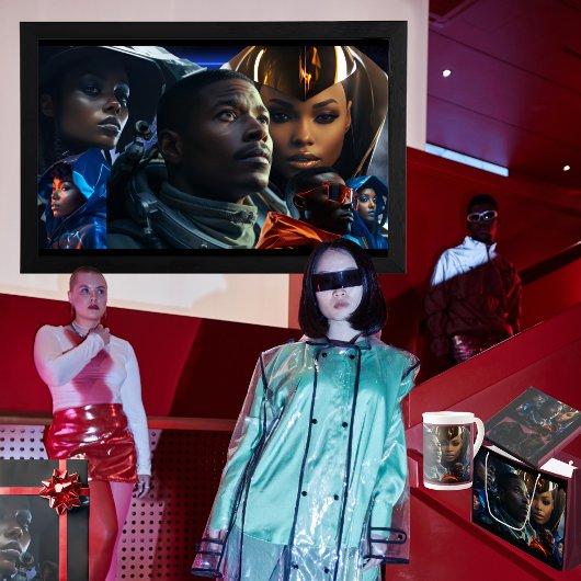 Black Future Poster Geschenkpapier