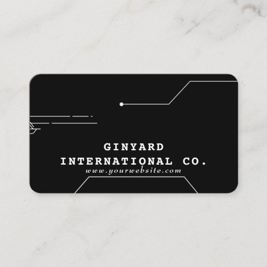 Black Futuristic Moderner Programmierer Visitenkarte (Vorderseite)