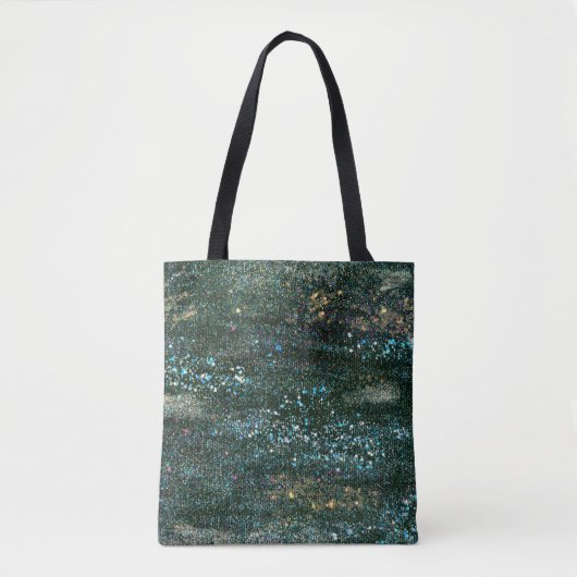 Black Galaxy Tote Bag Tasche (Vorderseite)