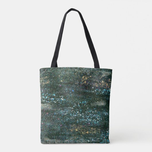 Black Galaxy Tote Bag Tasche (Rückseite)