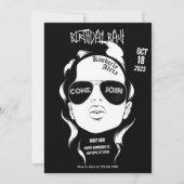 Black Gangsta Girl Rock Geburtstag Bash Einladung (Vorderseite)