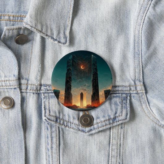 Black Gate Fantasy Sci-Fi Kunst Button (Beispiel)