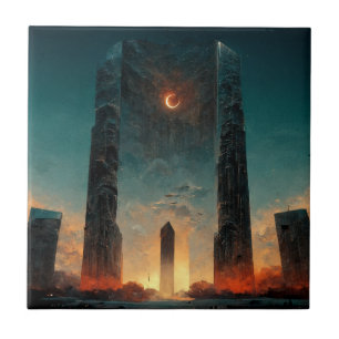 Black Gate Fantasy Sci-Fi Kunst Fliese