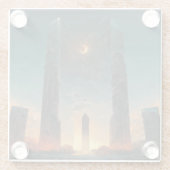 Black Gate Fantasy Sci-Fi Kunst Glasuntersetzer (Rückseite)