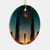 Black Gate Fantasy Sci-Fi Kunst Keramik Ornament (Rechts)