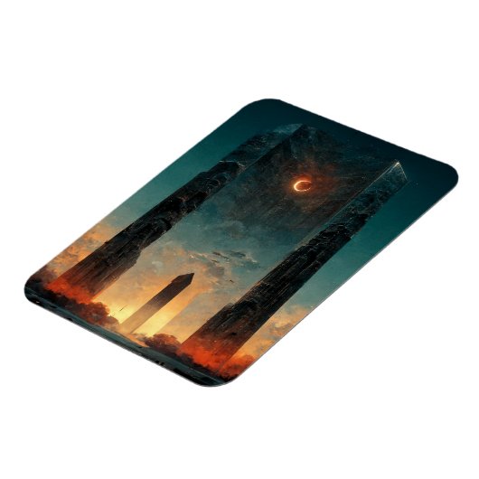 Black Gate Fantasy Sci-Fi Kunst Magnet (Linke Seite)