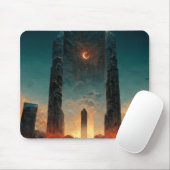 Black Gate Fantasy Sci-Fi Kunst Mousepad (Mit Mouse)