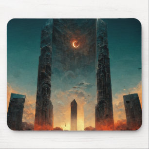 Black Gate Fantasy Sci-Fi Kunst Mousepad