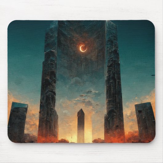 Black Gate Fantasy Sci-Fi Kunst Mousepad (Vorne)