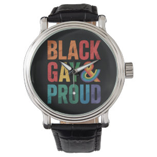 Black Gay und Proud LGBTQ Black Queers Armbanduhr