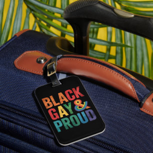 Black Gay und Proud LGBTQ Black Queers Gepäckanhänger