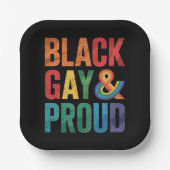 Black Gay und Proud LGBTQ Black Queers Pappteller (Vorderseite)