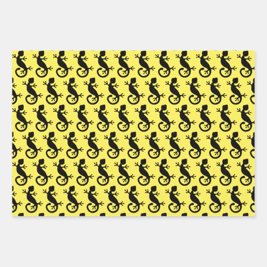 Black Gecko Lizard Geschenkpapier Set (Vorderseite 3)