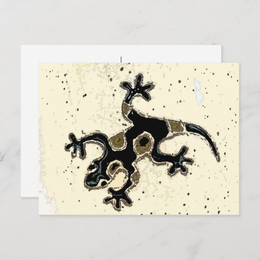 Black Gecko Postkarte (Vorne/Hinten)
