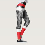 Black Gefärbte Krawatte Santa Claus Kostüme Weihna Leggings (Rechts)