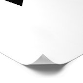 Black Geometric Dagaz (Day) Wikingrune Poster (Ecke)