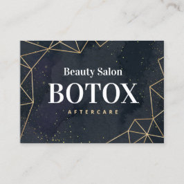 Black Geometric Gold Botox Aftercare Visitenkarte