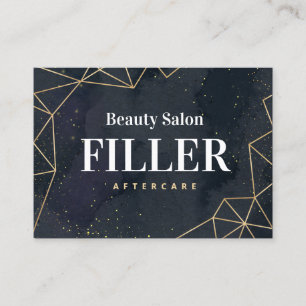 Black Geometric Gold Filler Aftercare Visitenkarte