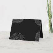 Black Geometric New Elternmütter Vaterhochzeit Karte (Rückseite)