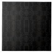 Black Geometric Pattern – Modern Minimalist Design Fliese (Vorderseite)