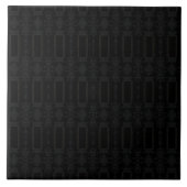 Black Geometric Pattern – Modern Minimalist Design Fliese (Vorderseite)
