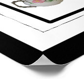 Black Gerahmt Teaposter Poster (Ecke)
