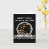 Black German Shepherd American Flag Three Things Y Karte (Gelbe Blume)